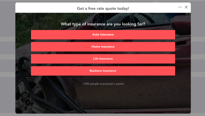 insurance lead form